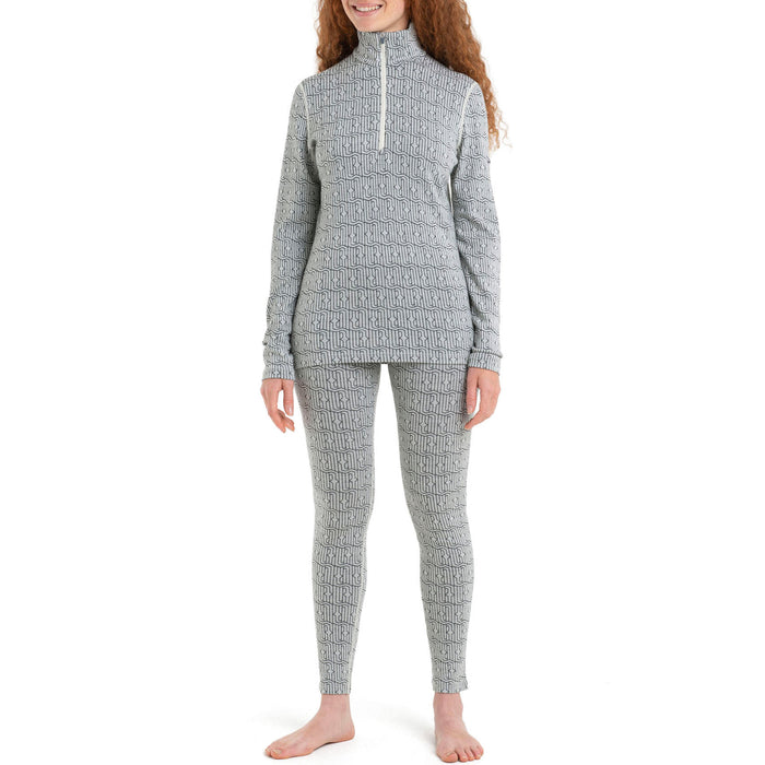Icebreaker Merino 260 Vertex Long-Sleeve Half Zip Top - Women's Snow/Black