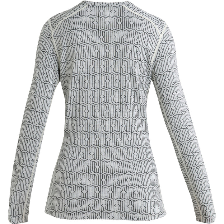 Icebreaker Merino 260 Vertex Long-Sleeve Crew - Women's Snow/Black
