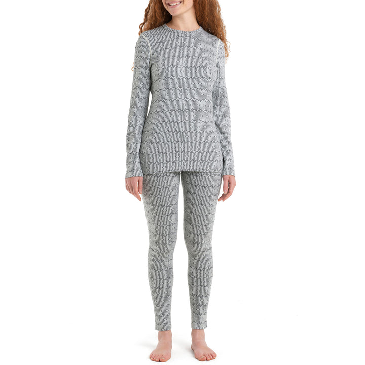 Icebreaker Merino 260 Vertex Long-Sleeve Crew - Women's Snow/Black