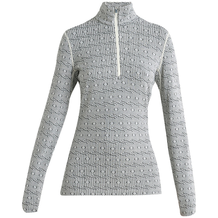 Icebreaker Merino 260 Vertex Long-Sleeve Half Zip Top - Women's Snow/Black