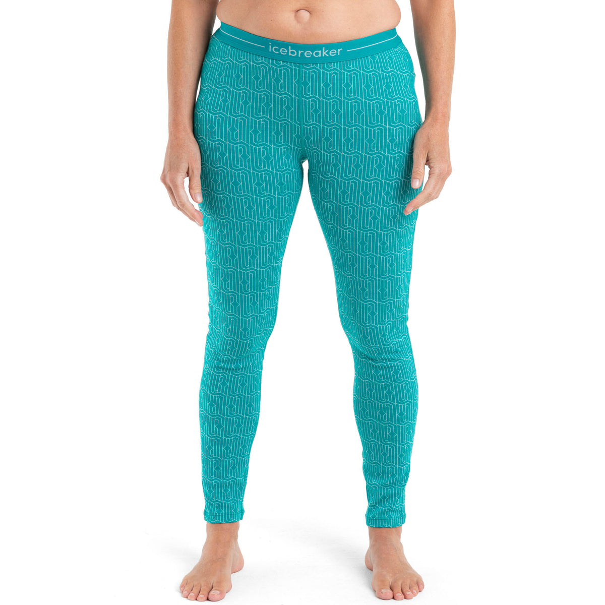 Icebreaker Merino 260 Vertex Leggings - Women's Flux Green/Snow