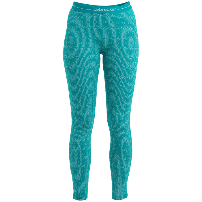Icebreaker Merino 260 Vertex Leggings - Women's Flux Green/Snow