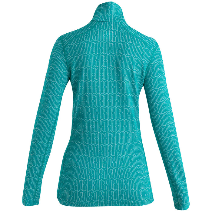 Icebreaker Merino 260 Vertex Long Sleeve Half Zip Top - Women's Flux Green/Snow