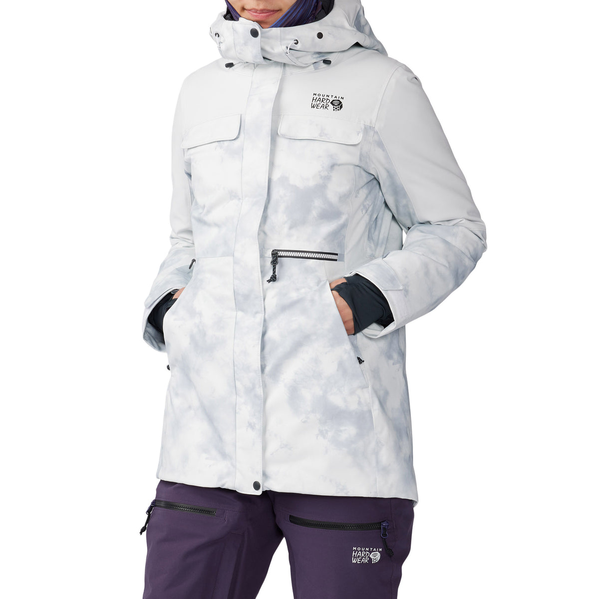 Mountain Hardwear Powder Maven™ Parka - Women's Glacial/Ice Dye Print