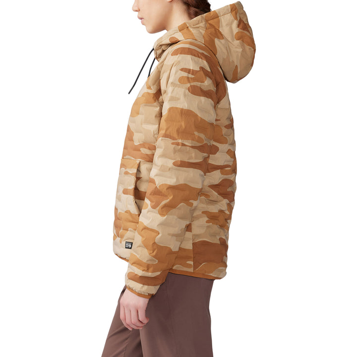 Mountain Hardwear Stretchdown™ Light Pullover Hoodie - Women's Copper Clay/Camo Print