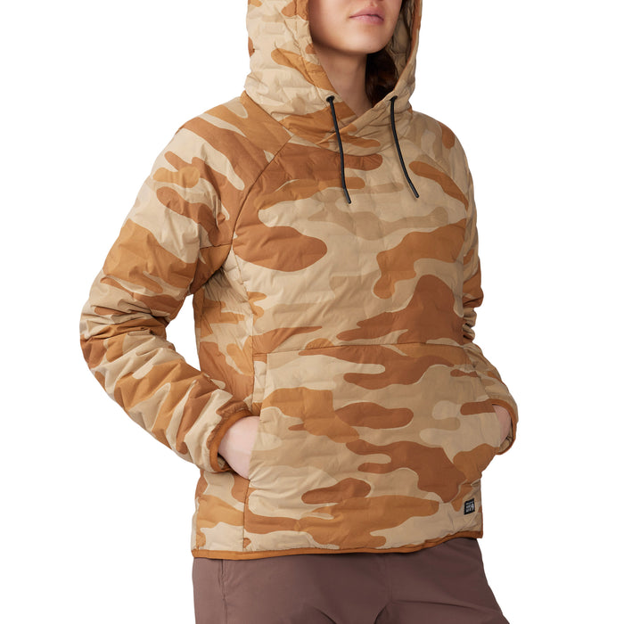 Mountain Hardwear Stretchdown™ Light Pullover Hoodie - Women's Copper Clay/Camo Print