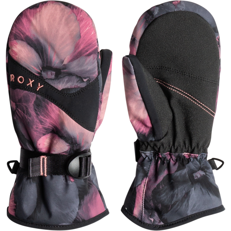 Roxy Jetty Mittens - Girls' True Black Pansy Pansy
