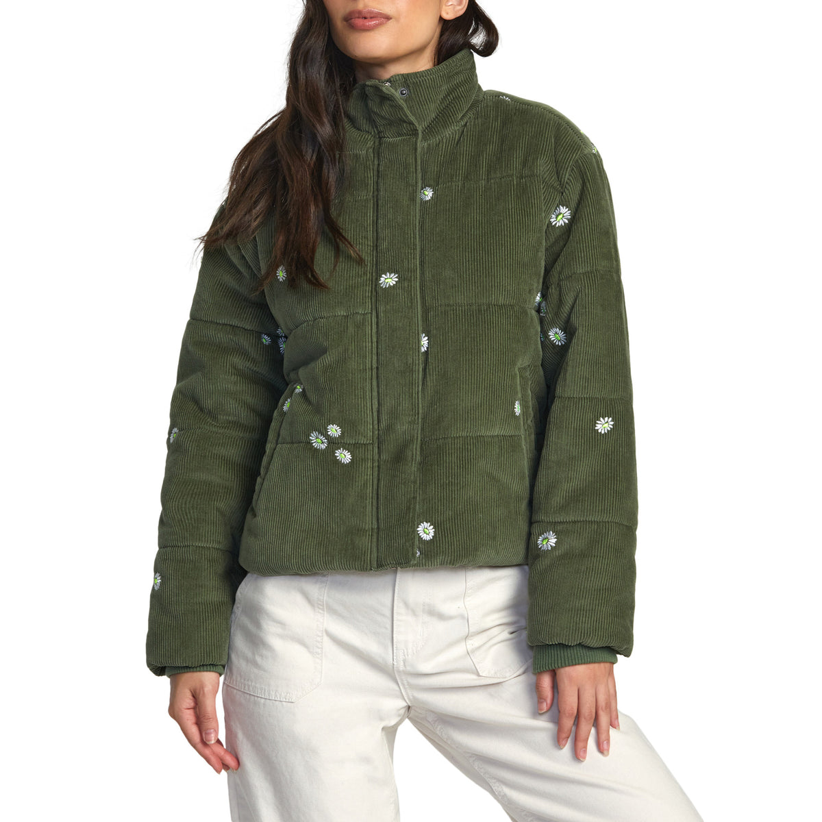 RVCA Eezeh Embroidered Puffer - Women's Leaf