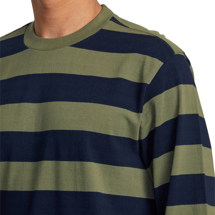 RVCA Chainmail Stripe Long-Sleeve Shirt - Men's Indigo