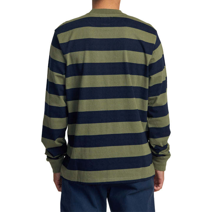RVCA Chainmail Stripe Long-Sleeve Shirt - Men's Indigo