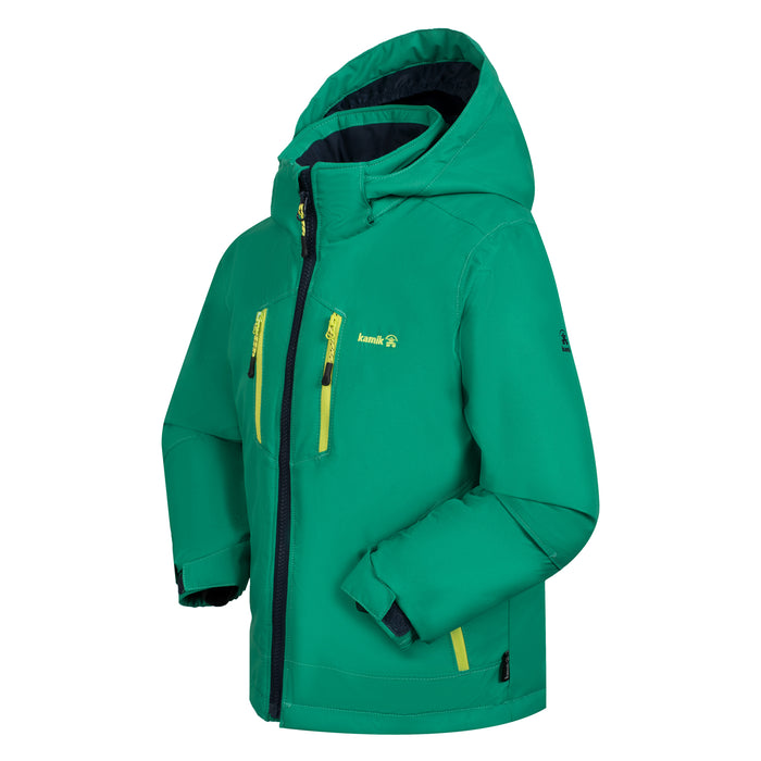 Kamik Hux Jacket - Boys' Green/Midnight