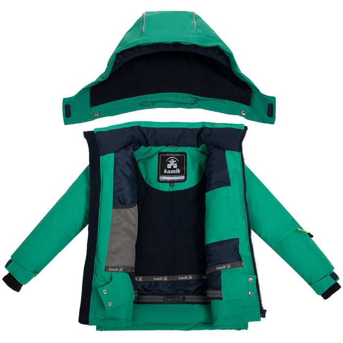 Kamik Hux Jacket - Boys' Green/Midnight