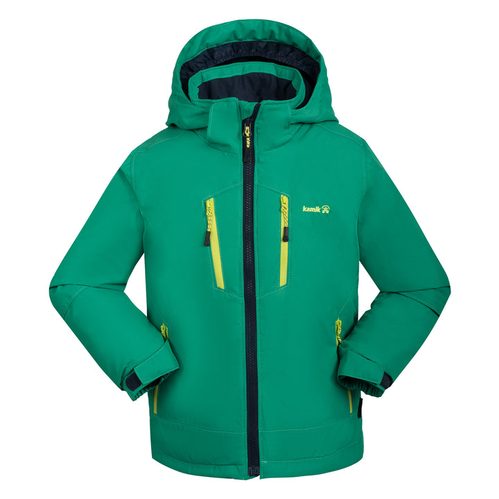 Kamik Hux Jacket - Boys' Green/Midnight