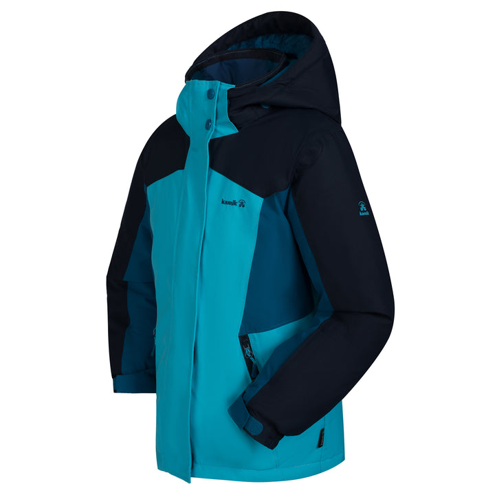 Kamik Evie Jacket - Girls' Cyan/Midnight