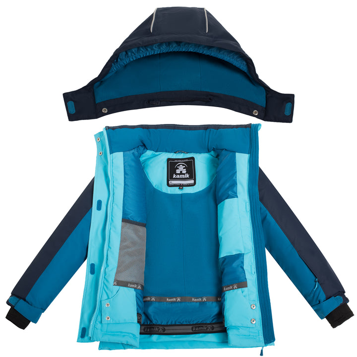 Kamik Evie Jacket - Girls' Cyan/Midnight