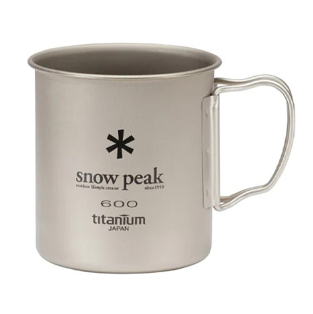 Snow Peak 600ml Titanium Single-Walled Mug Titanium