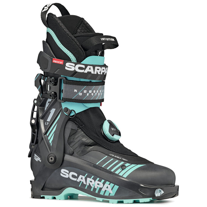 Scarpa F1 LT Alpine Touring Ski Boots - Women's 2026 Carbon/Aqua