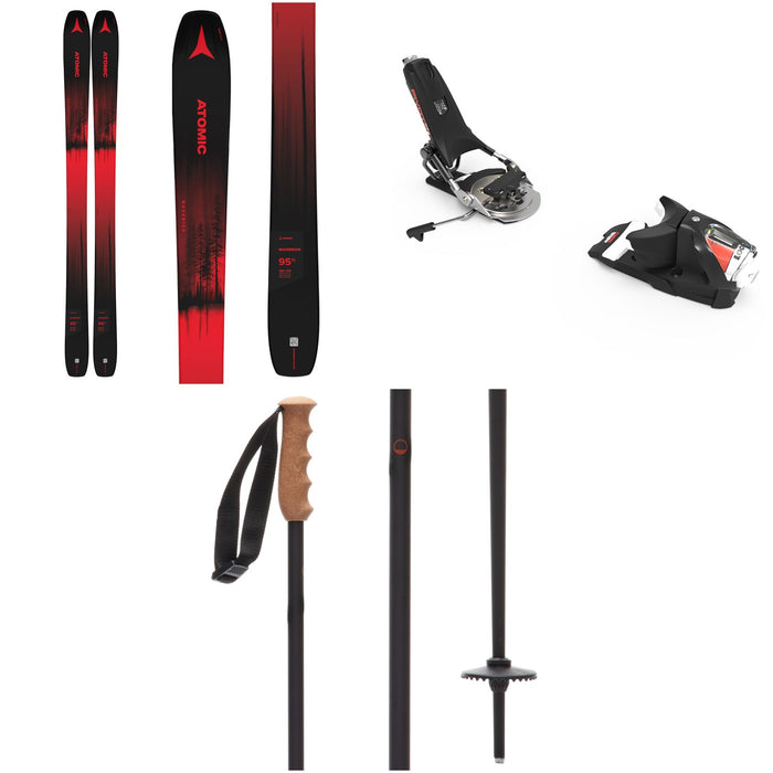 Atomic Maverick 95 Ti Skis + Look Pivot 12 GW Ski Bindings + Season Aluminum Ski Poles