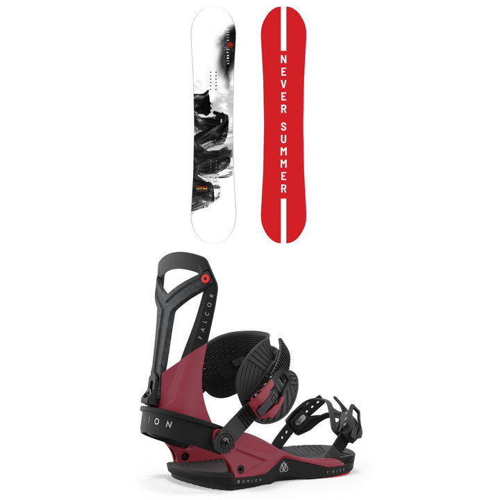 Never Summer Proto Ultra Snowboard + Union Falcor Snowboard Bindings 2024