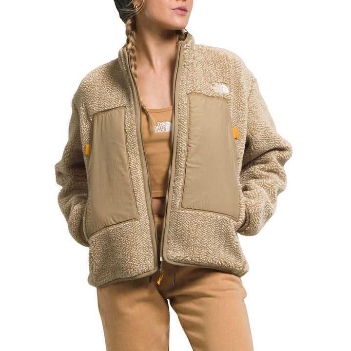 The North Face Cedarfall High-Pile Reversible Jacket - Women's Gardenia White/Khaki Stone