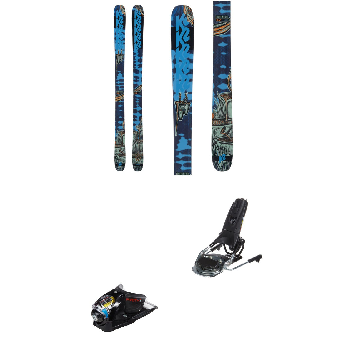 K2 Reckoner 102 Skis + Look Pivot 14 GW Ski Bindings 2024