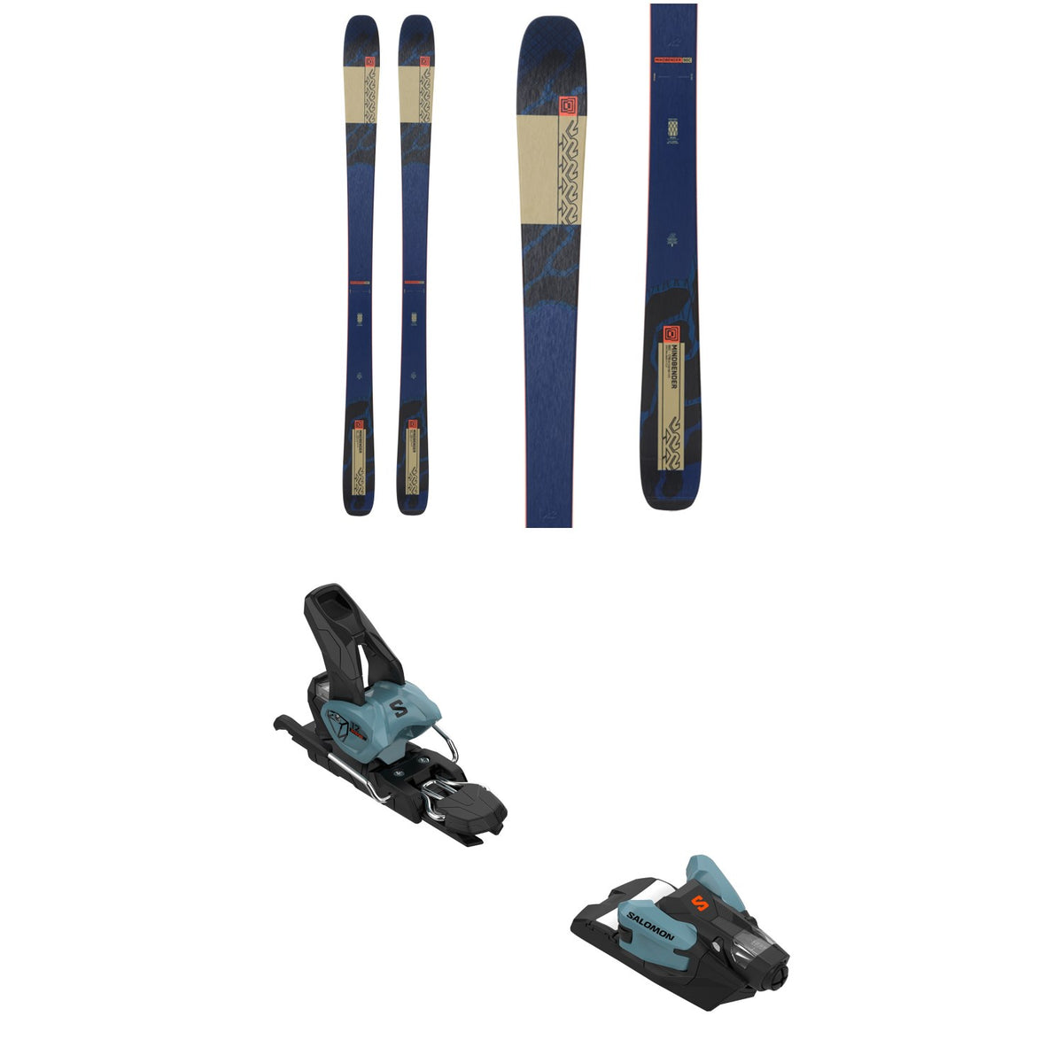 K2 Mindbender 90 C Skis + Salomon Strive 12 GW Ski Bindings 2024