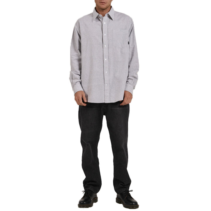 Thrills Occasion Long-Sleeve Shirt - Men's Olive Night Stripe