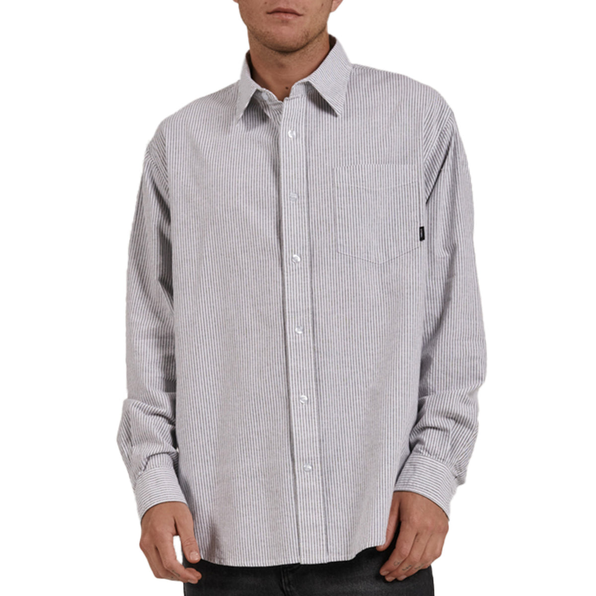 Thrills Occasion Long-Sleeve Shirt - Men's Olive Night Stripe