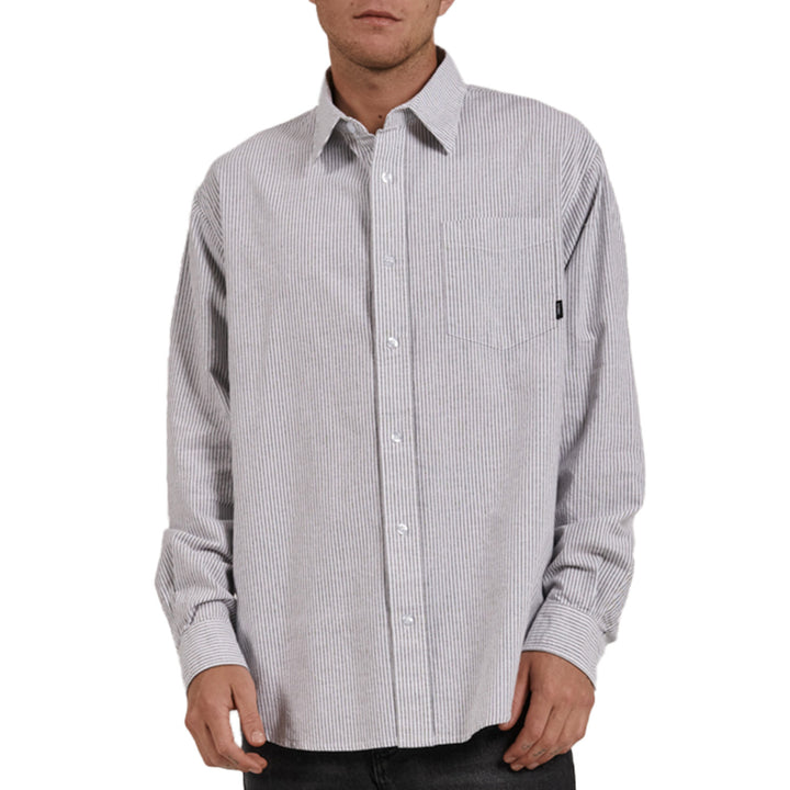 Thrills Occasion Long-Sleeve Shirt - Men's Olive Night Stripe