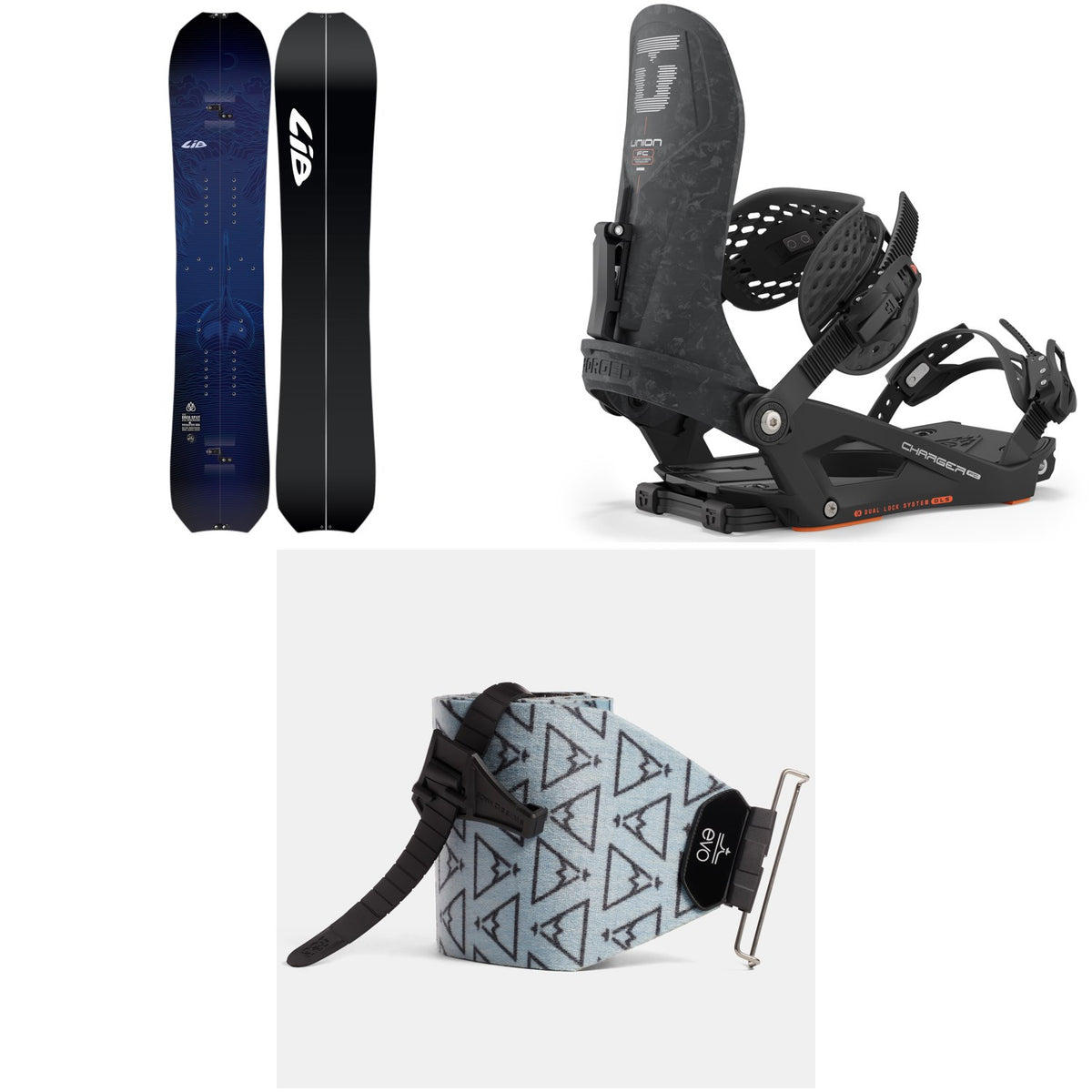 Lib Tech T.Rice Orca Splitboard 2024 + Union Charger FC Splitboard Bindings + evo x Pomoca Pro Glide Splitboard Skins 2024
