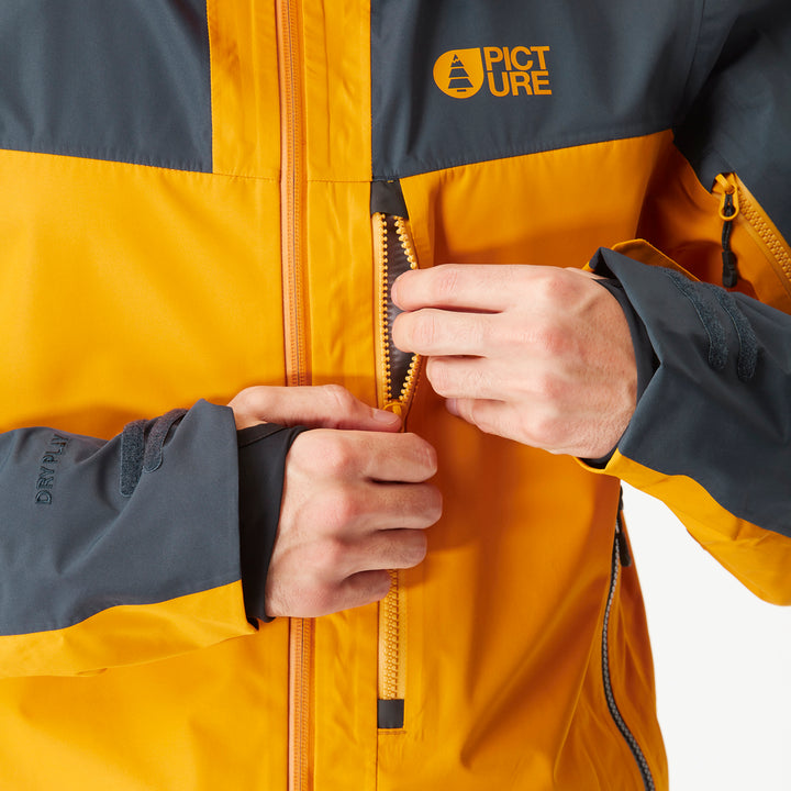 Picture Organic Broader 3L Jacket - Men's Camel/Dark Blue