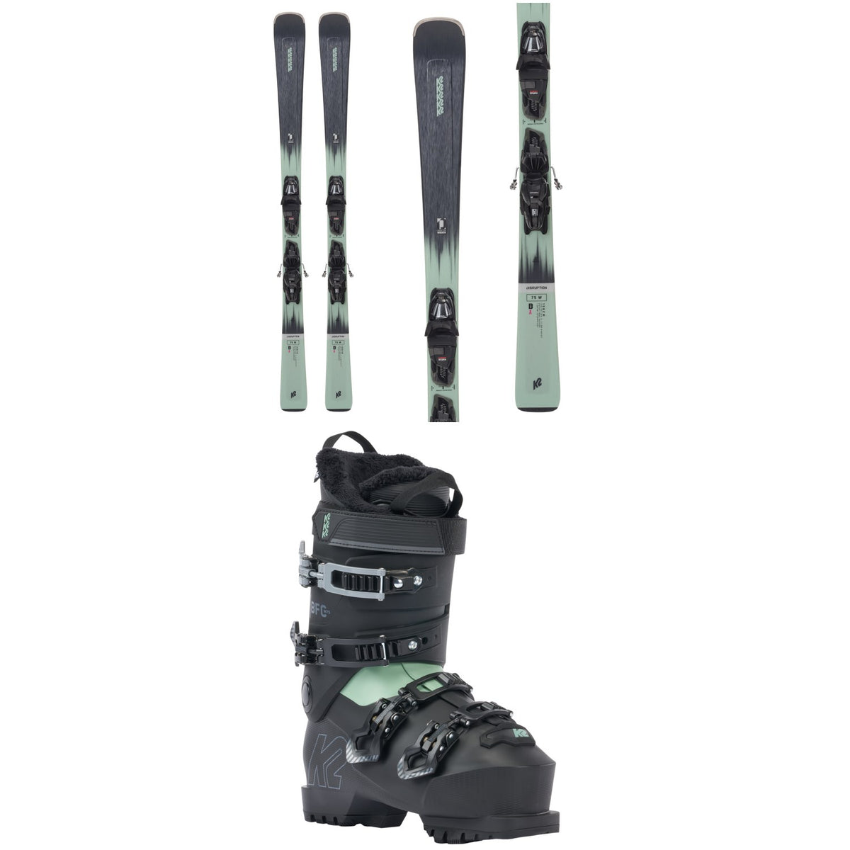 K2 Disruption 75 Skis + M2 10 Quikclik Bindings + K2 BFC 75 Ski Boots - Women's 2024