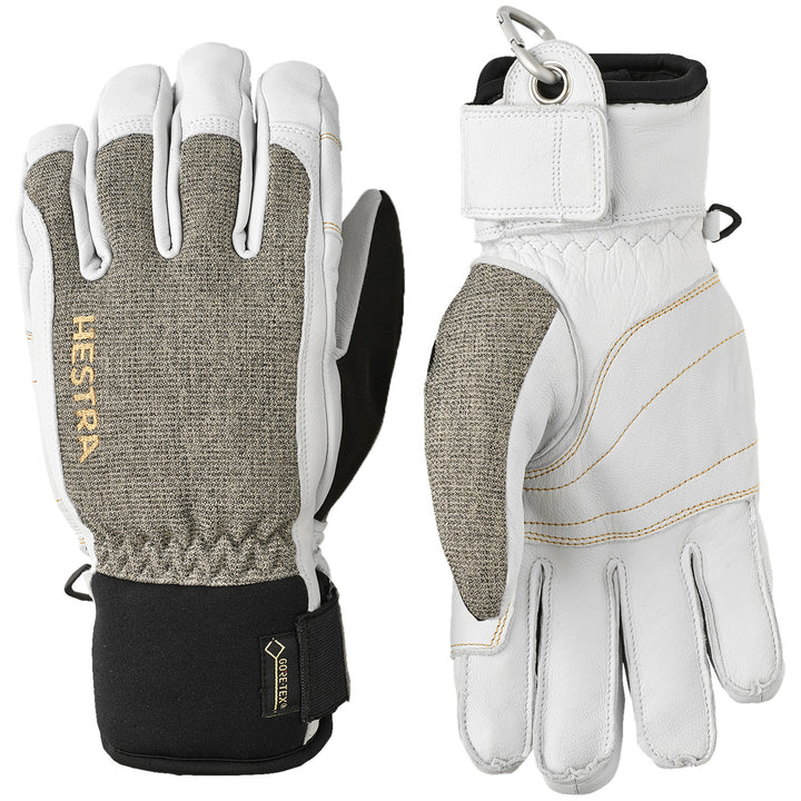 Hestra Army Leather GORE-TEX Short Gloves Light Grey/Off White