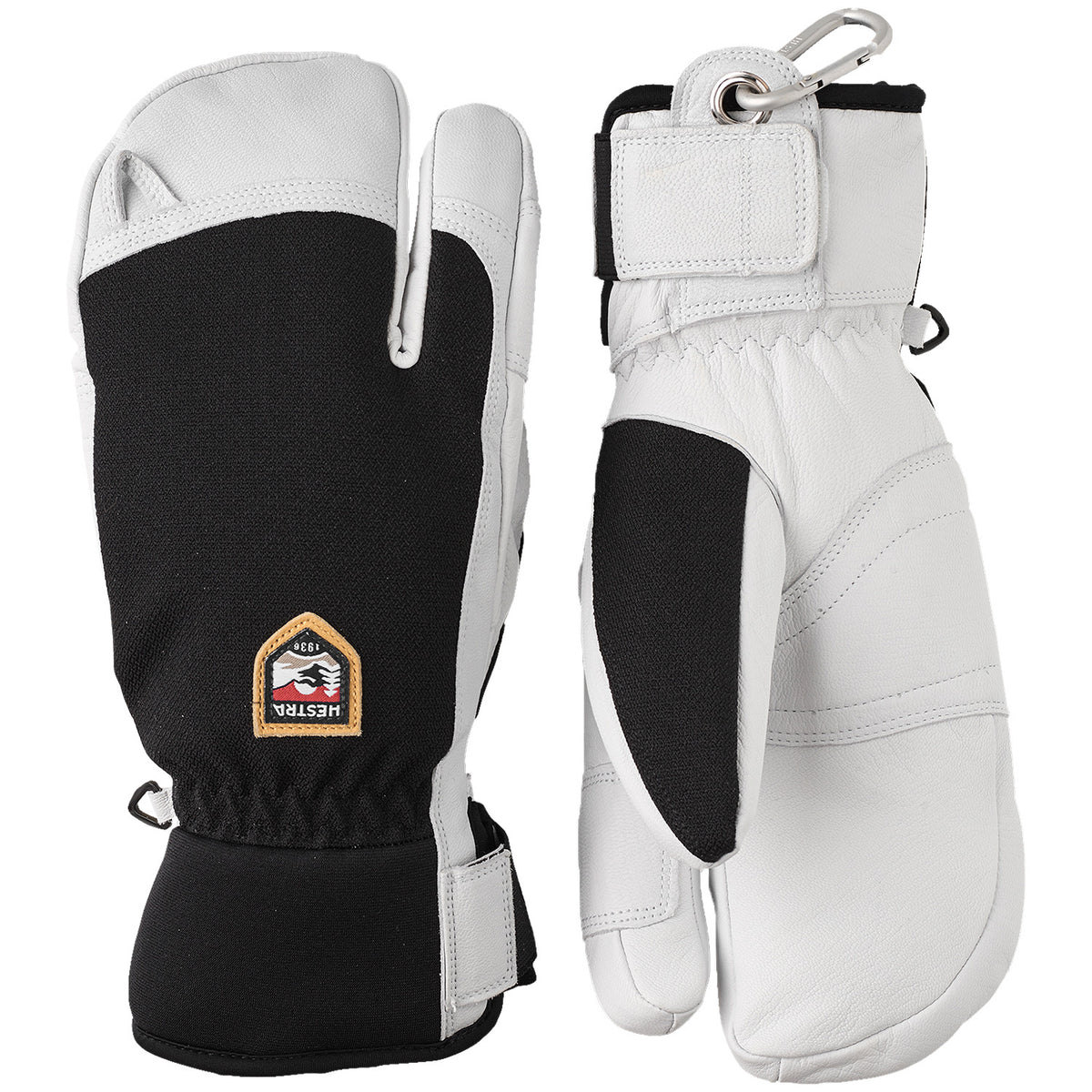 Hestra Army Leather Patrol 3-Finger Mittens Black