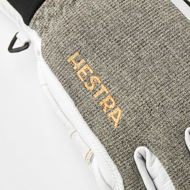 Hestra Army Leather GORE-TEX Short Gloves Light Grey/Off White
