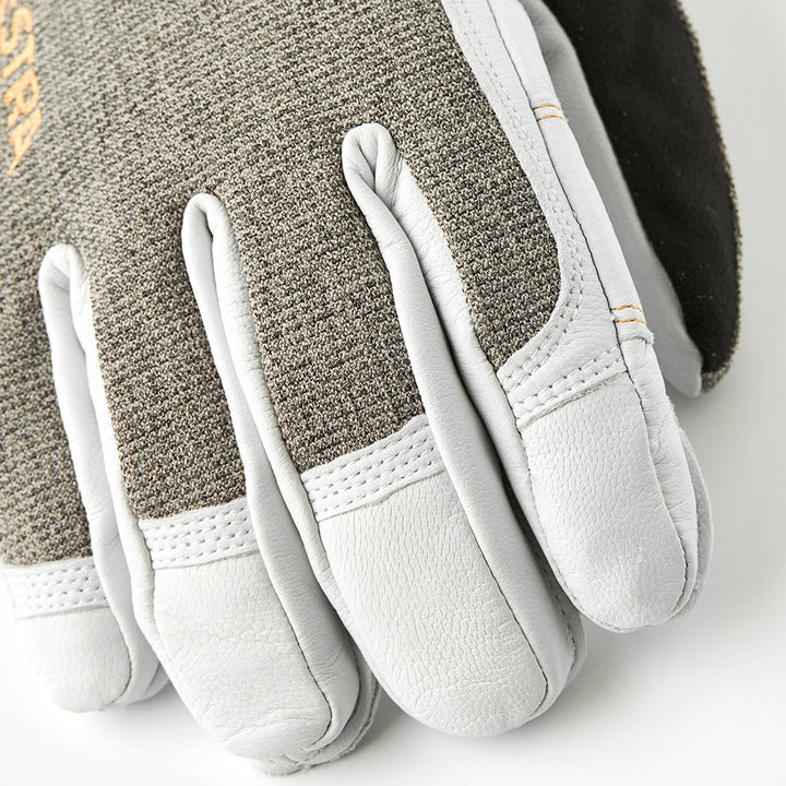 Hestra Army Leather GORE-TEX Short Gloves Light Grey/Off White