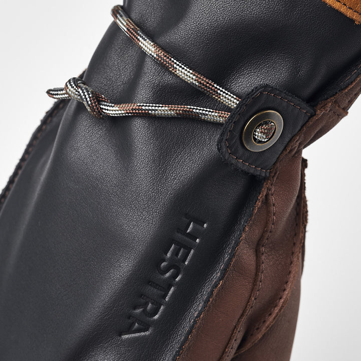 Hestra Wakayama 5-Finger Gloves Navy/Brown