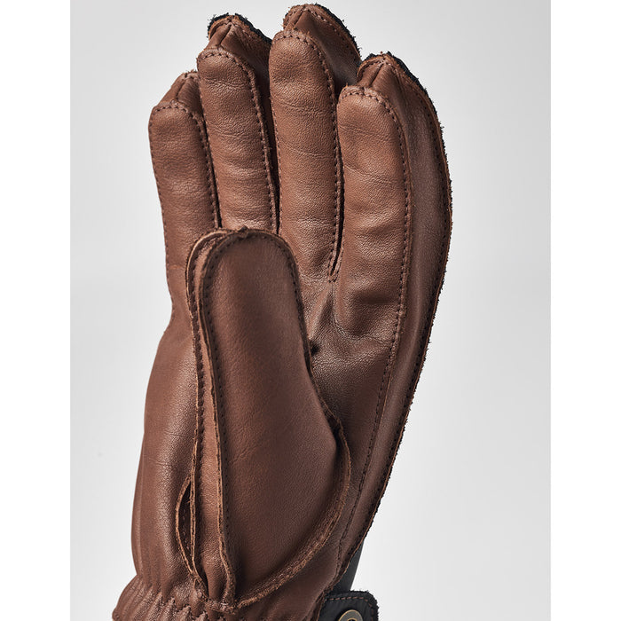 Hestra Wakayama 5-Finger Gloves Navy/Brown