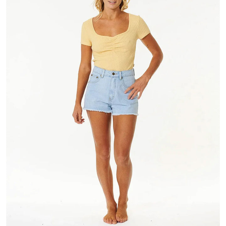 Rip Curl Indie T-Shirt - Women's Washed Yellow