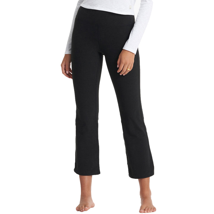 Vuori Mid Rise Elevation Slim Bootcut Pants - Women's Black Heather