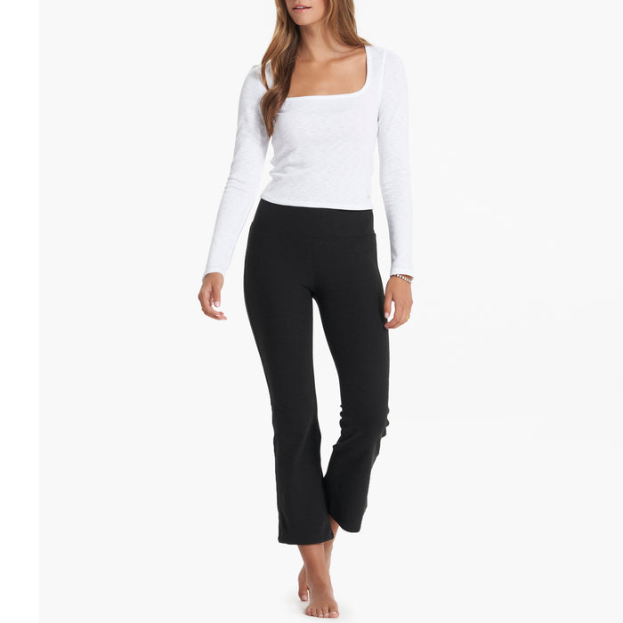 Vuori Mid Rise Elevation Slim Bootcut Pants - Women's Black Heather