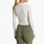 Vuori Long-Sleeve Pose Scoop T-Shirt - Women's White Heather Grey
