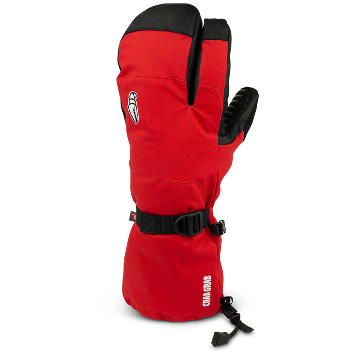 Crab Grab Cinch Trigger Mittens Red