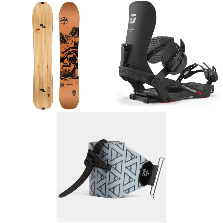 Arbor Carter Camber Splitboard + Union Charger Pro Splitboard Bindings + evo x Pomoca Pro Glide Splitboard Skins 2024
