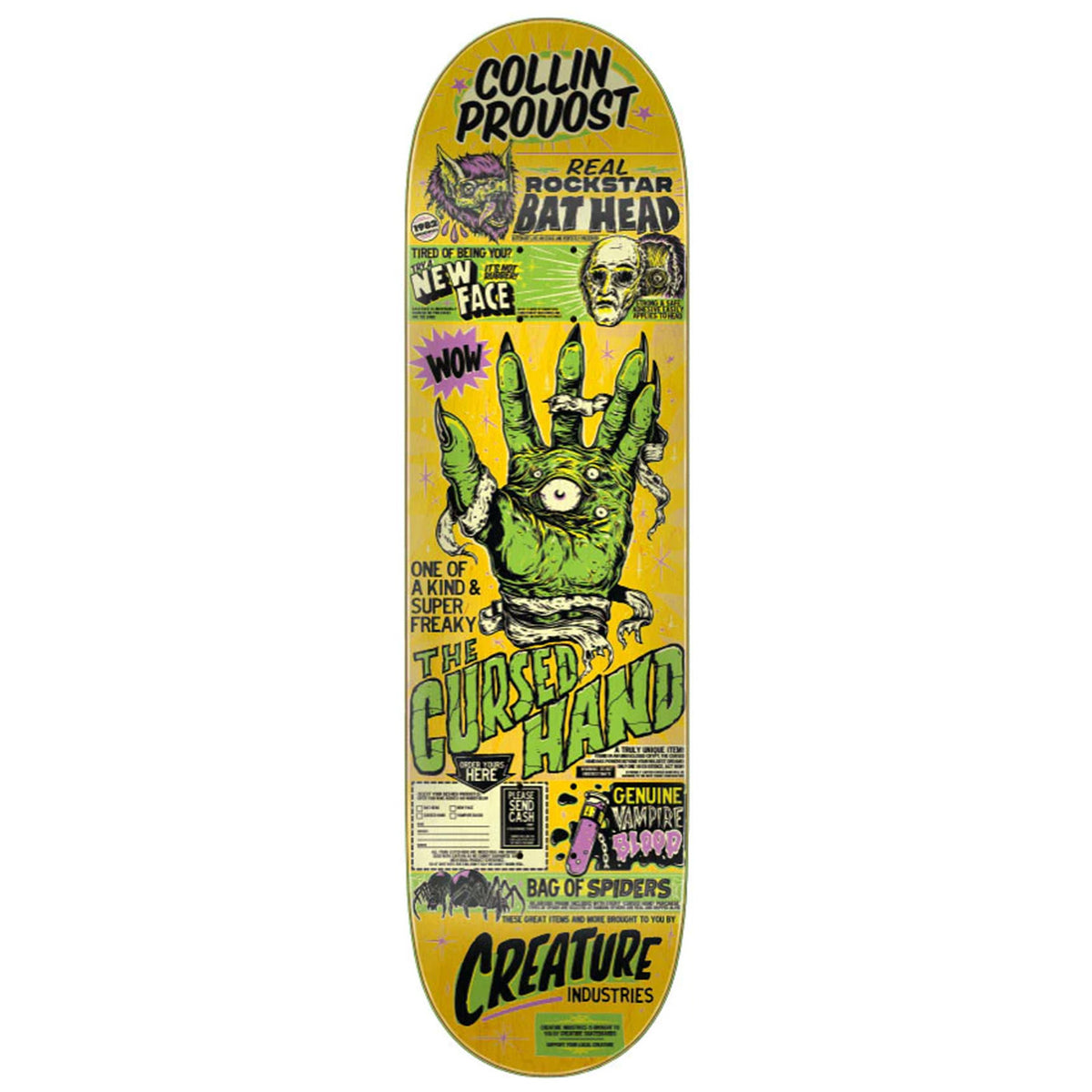 Creature Provost Cursed Hand 8.47 Skateboard Deck