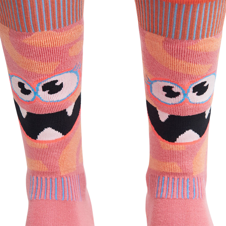 Le Bent Monster Party Light Snow Socks - Kids' Strawberry Pink