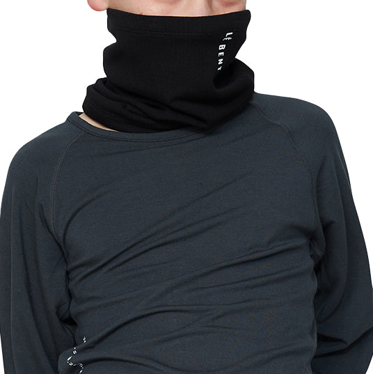Le Bent Waffle Midweight Neck Gaitor - Kids' Black