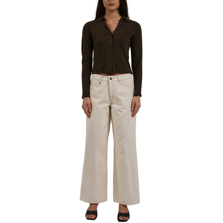 Thrills Hemp Collared Long-Sleeve Shirt - Women's Tarmac