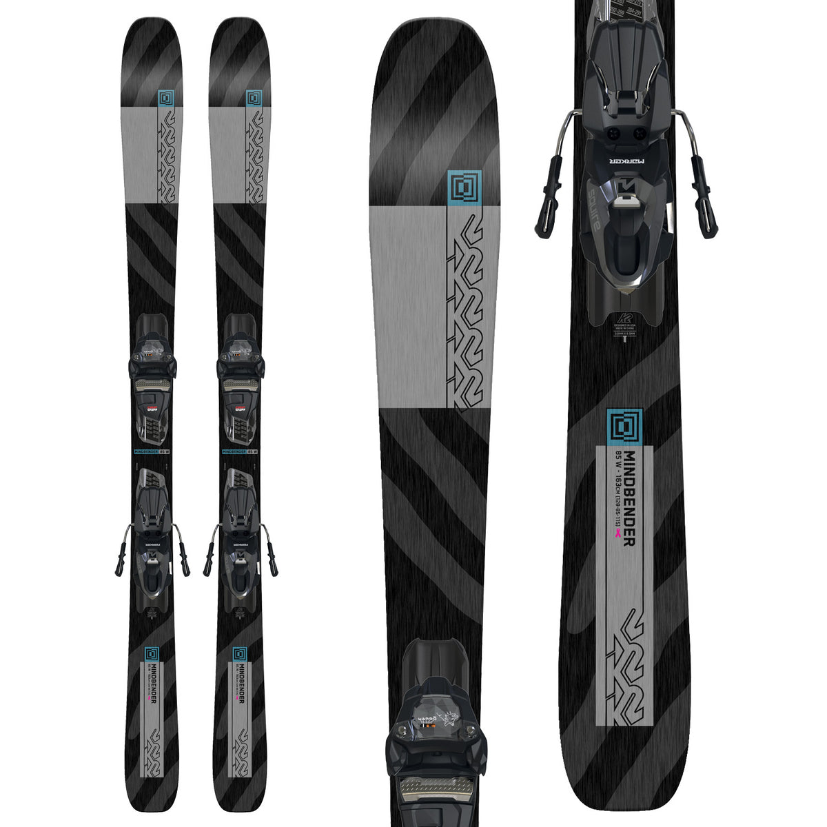 K2 Mindbender 85 Skis + Marker Squire 10 Bindings - Women's 2024