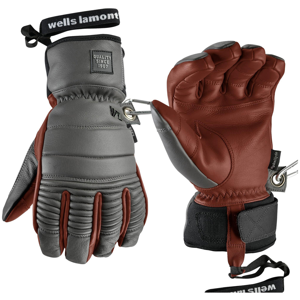 Wells Lamont Ajax Gloves Brandy Brown/Grey